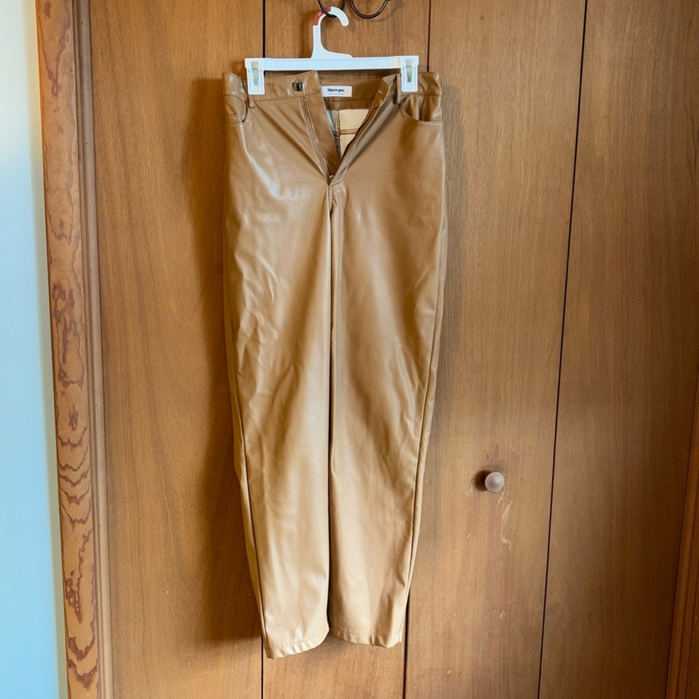 showpo brown leather pants